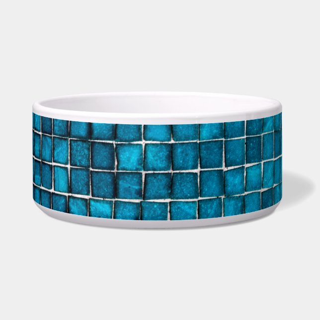Blue mosaic pattern bowl (Left)