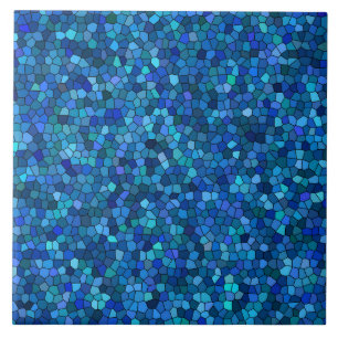 Blue Mosaic Pattern Ceramic Tile