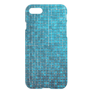 Blue mosaic pattern iPhone SE/8/7 case