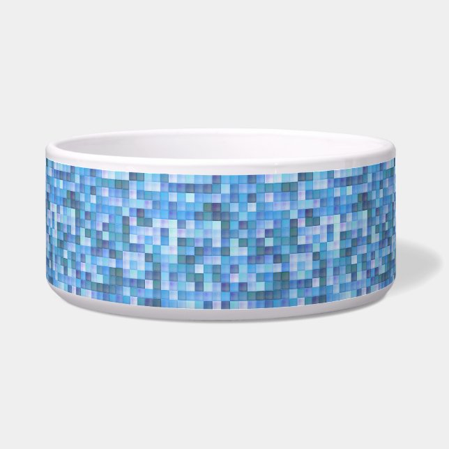 Blue Mosaic Pet Bowl (Front)