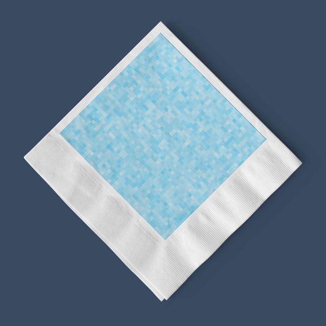 Blue Mosaic Pixelation Napkins (Creator Uploaded)