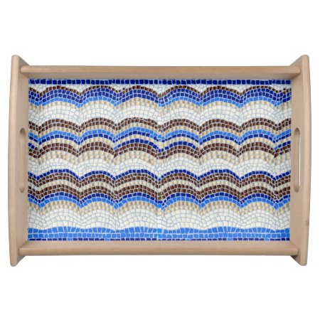 Blue Mosaic Small Serving Tray