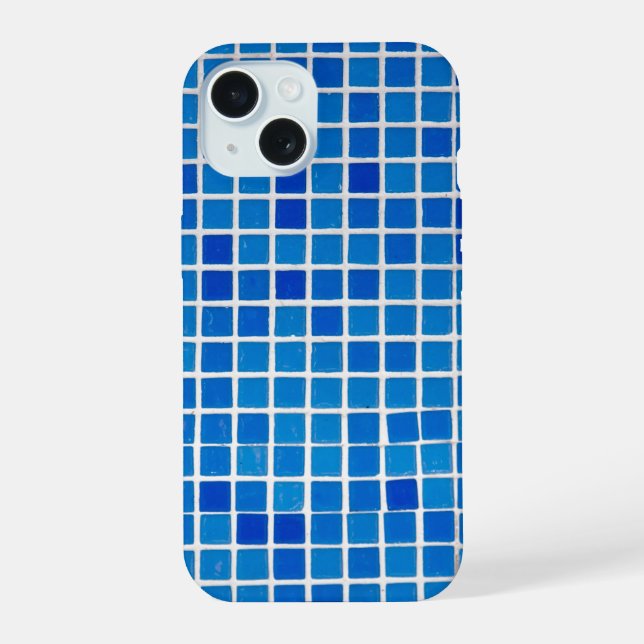 Blue Mosaic Tile Iphone Case (Back)
