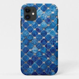 Blue Mosaic Tile Pattern Mobile Case
