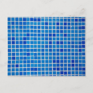 Blue Mosaic Tile Postcard