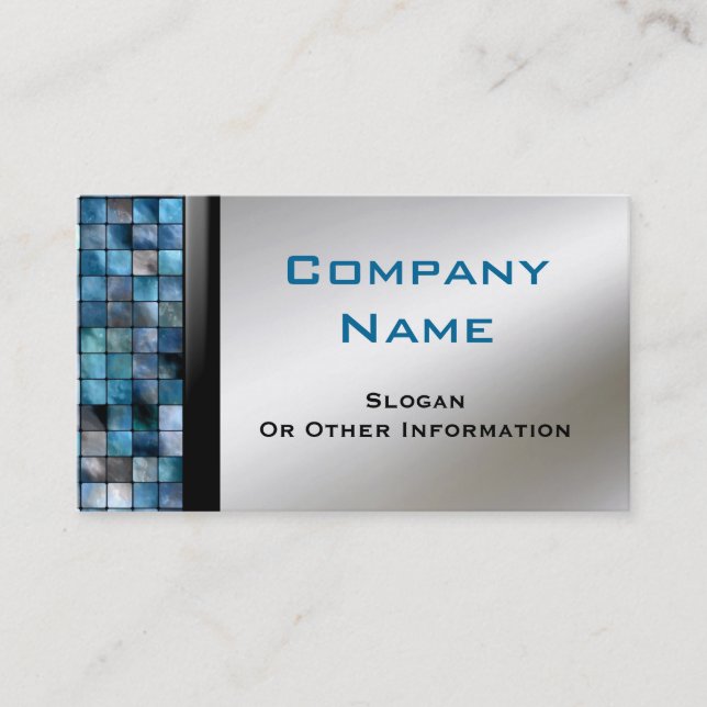 Blue Mosaic Tiles Business Cards (Front)