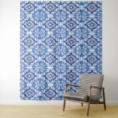 Blue Mosaic Tiles Italian Bridal Shower Backdrop (In Situ)