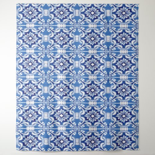 Blue Mosaic Tiles Italian Bridal Shower Backdrop