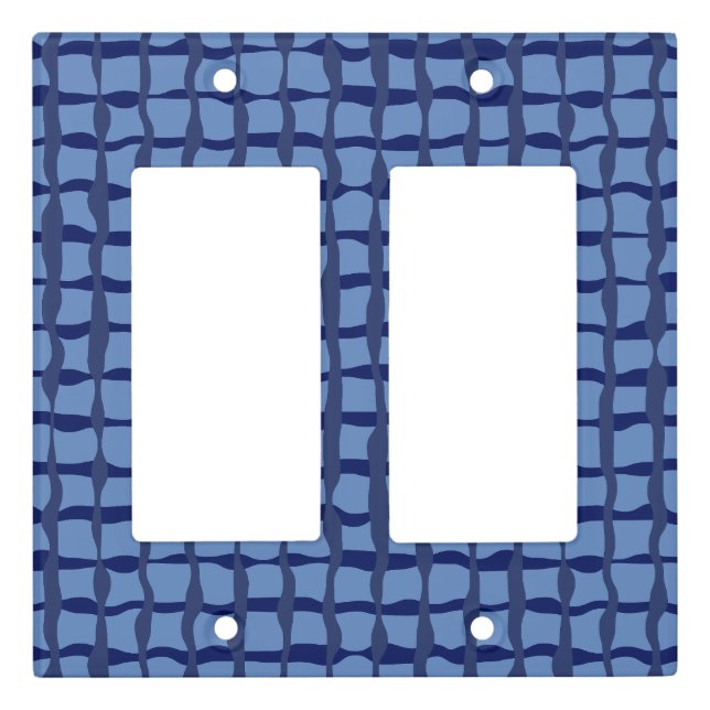 Blue Mosaic Tiles Light Switch Cover (Front)