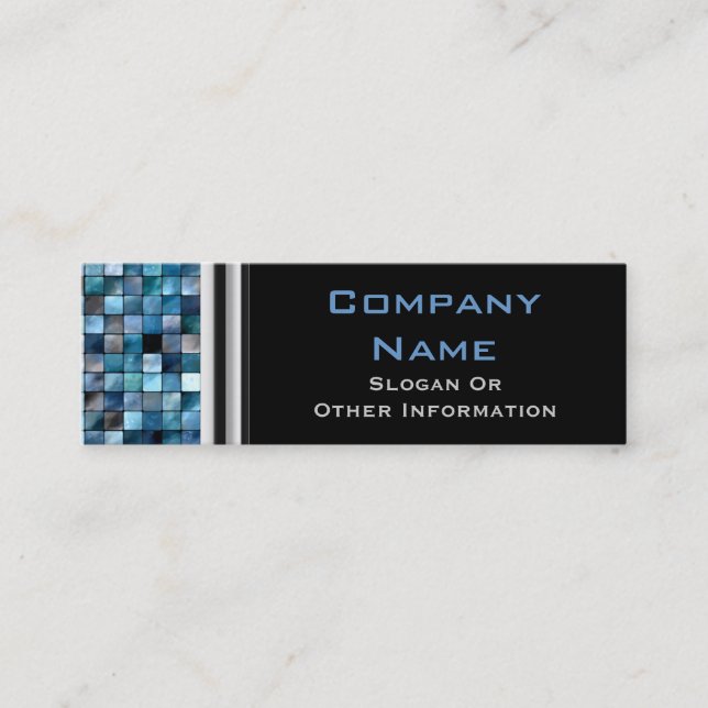 Blue Mosaic Tiles Professional Business Cards (Front)