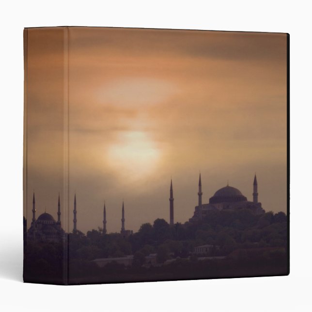 Blue Mosque and Hagia Sophia Turkey, Istanbul 3 Ring Binder (Front/Spine)