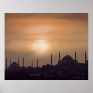 Blue Mosque and Hagia Sophia Turkey, Istanbul Poster
