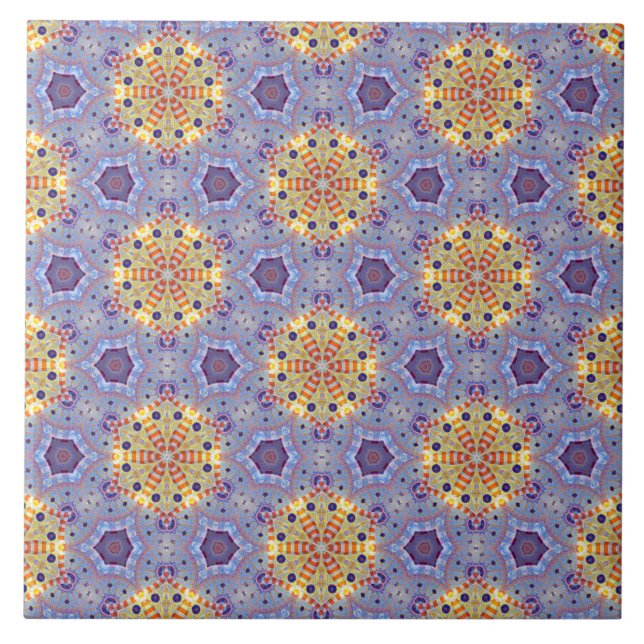 Blue Mosque Dome Goldfish Ceramic Tile (Front)