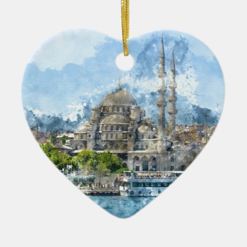 Blue Mosque in Istanbul Turkey Ceramic Ornament