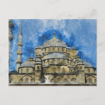 Blue Mosque In Istanbul Turkey Postcard by bbourdages at Zazzle