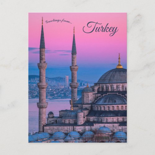 Blue Mosque Sultanahmet Turkey Postcard