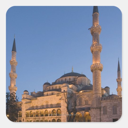 Blue Mosque, Sultanhamet Area, Istanbul, Turkey 2 Square Sticker