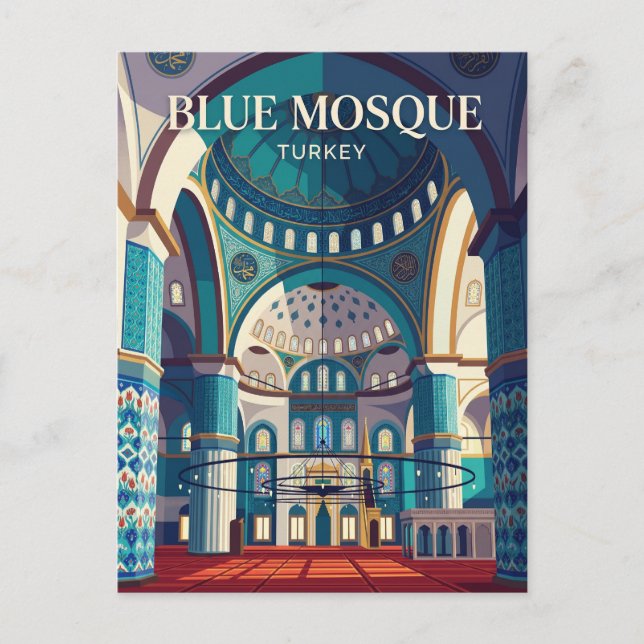 Blue Mosque Turkey Postcard (Front)