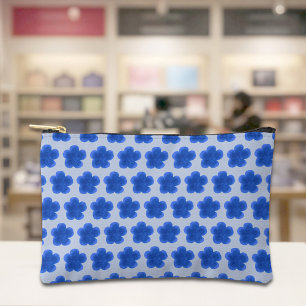 Blue Moss Rose Seamless Pattern Pouch