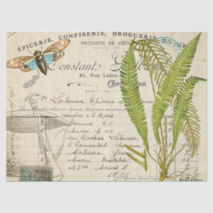 Blue Moth Apothecary Decoupage Tissue Paper