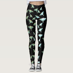 Blue Moth Butterflies Leggings