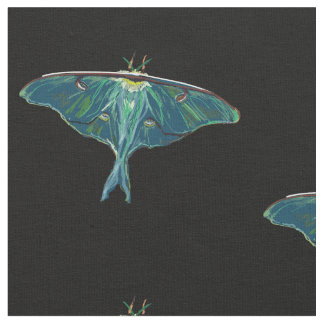 Blue Moth Butterfly Fabric