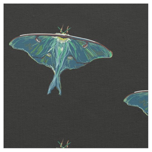 Blue Moth Butterfly Fabric