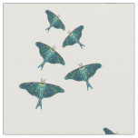 Blue moth butterfly fabric