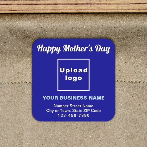 Blue Mothers Day Business Square Sticker