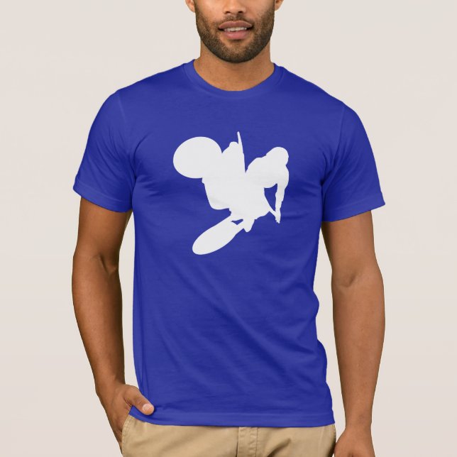 Blue Motocross Whip T-Shirt (Front)