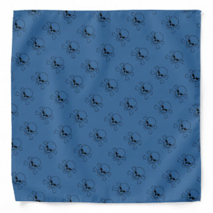 Blue Motorcycle Skull Crossbones Biker Dew Rag Bandana