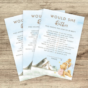 Blue Mountain Bear Family Would She Rather Game