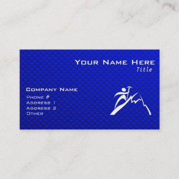Blue Mountain Climbing Business Card by SportsWare at Zazzle
