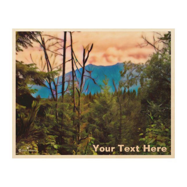 Blue Mountain Idaho Wood Wall Art (Front)