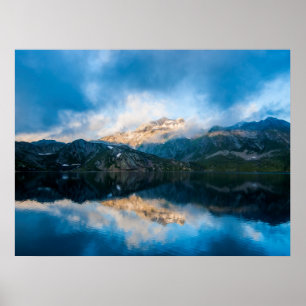 Blue Mountain Lake Print Poster Artwork Mural