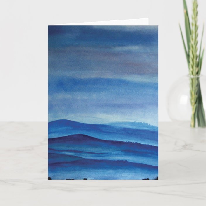 Blue Mountain Landscape Greeting Card