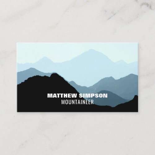 Blue Mountain Landscape Hiking and Climbing Business Card