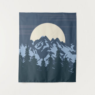 Blue Mountain Landscape Tapestry