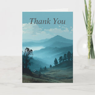 Blue Mountain Landscape Thank You Card