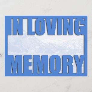 Blue Mountain Loving Memory Funeral Announcement