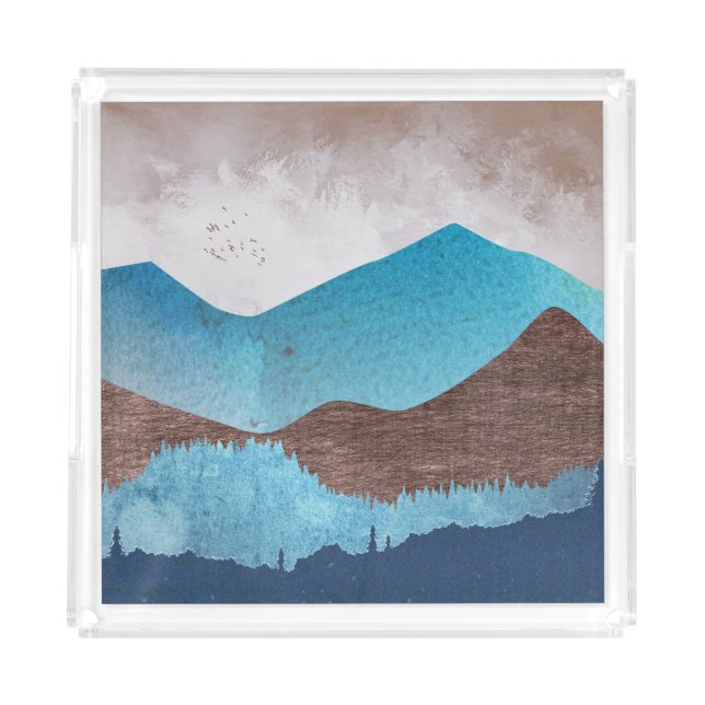 Blue Mountain Peaks Acrylic Tray (Front)