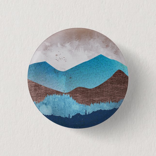 Blue Mountain Peaks Button (Front)