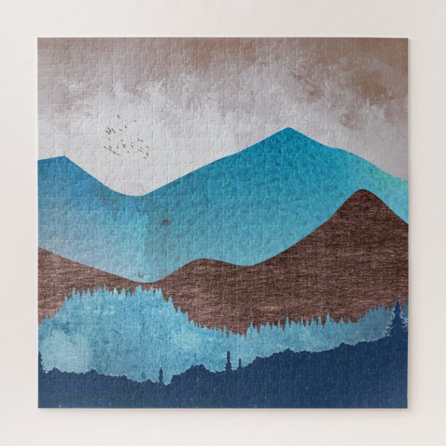 Blue Mountain Peaks Jigsaw Puzzle (Vertical)