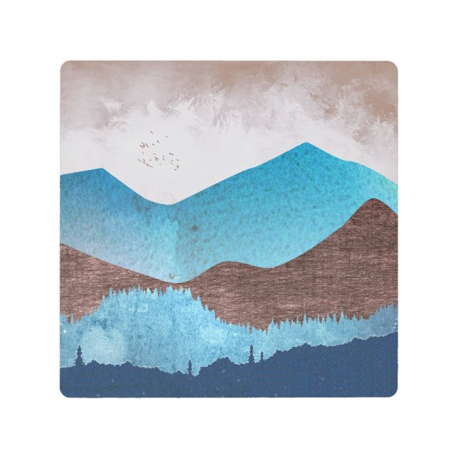 Blue Mountain Peaks Metal Print (Front)