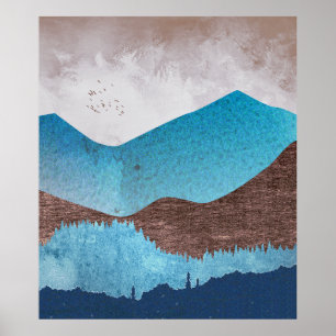 Blue Mountain Peaks Poster