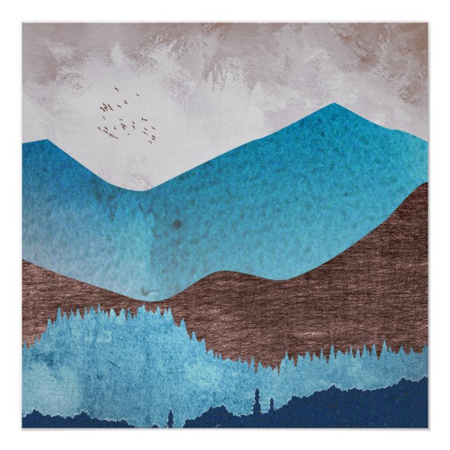 Blue Mountain Peaks Poster (Front)