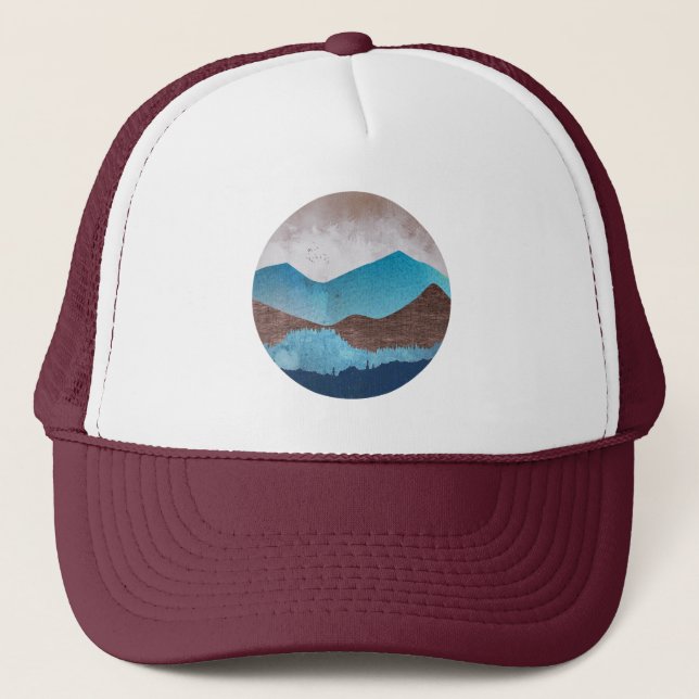 Blue Mountain Peaks Trucker Hat (Front)