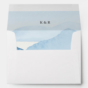 Blue Mountain Range Pre-Addressed Wedding Envelope