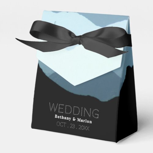 Blue Mountain Range Rustic Wedding Favor Boxes