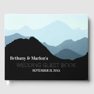 Blue Mountain Range, Rustic Wedding Guest Book